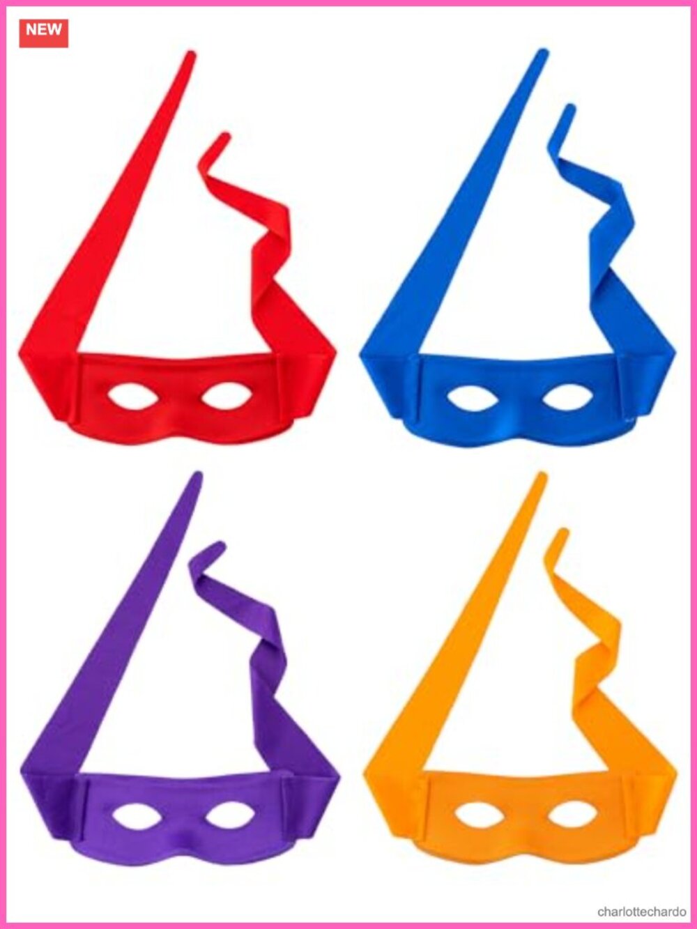 4 PCS Halloween Eye Masks Plastic Polyester Hero Masquerade Costume Accessories